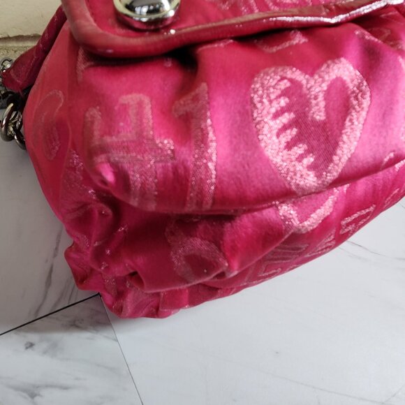 Rare Coach Poppy Storypatch Pink Shoulder Bag Purse - Picture 9 of 16